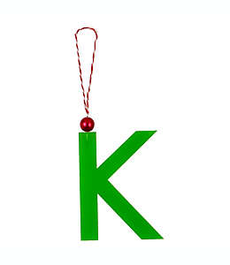 Letra decorativa H for Happy™ navideña “K” color verde