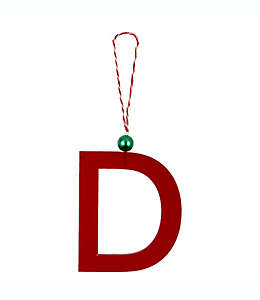 Letra decorativa H for Happy™ navideña “D” color rojo