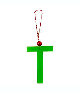 Letra decorativa H for Happy™ navideña “T” color verde