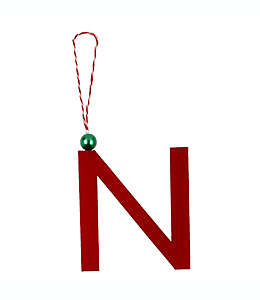 Letra decorativa H for Happy™ navideña “N” color rojo