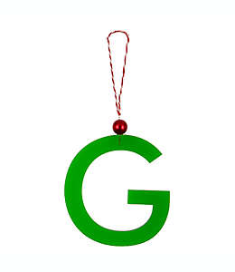 Letra decorativa H for Happy™ navideña “G” color verde