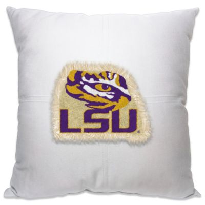 LSU 18-Inch Letterman Throw Pillow - Bed Bath & Beyond