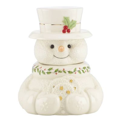 Lenox® Happy Holly Days™ Snowman Cookie Jar - Bed Bath & Beyond