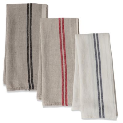 Couleur Nature Striped Linen Tea Towels (Set of 2) - Bed Bath & Beyond