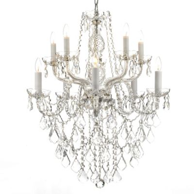 Gallery Clear Crystal 10-Light Chandelier - Bed Bath & Beyond