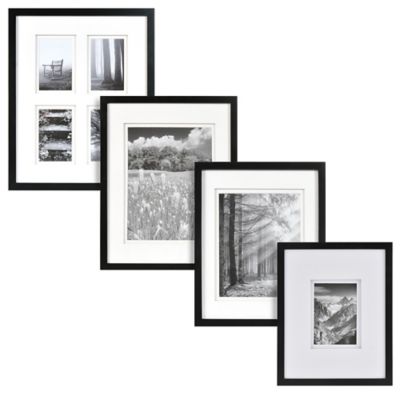 Real Simple® Black Wood Wall Frame with White Double Mat ...