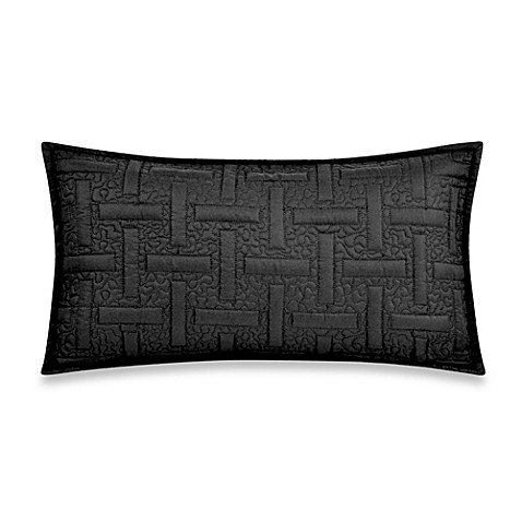 DKNY Crosstown Oblong Throw Pillow in Black - Bed Bath & Beyond