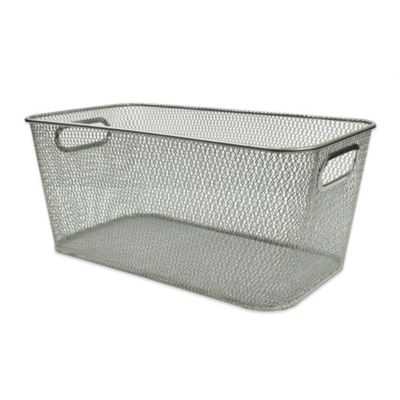 Durable Mesh Media Bin in Silver - Bed Bath & Beyond