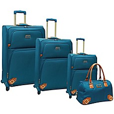 Nicole Miller NY Paris Luggage Collection in Turquoise - Bed Bath & Beyond