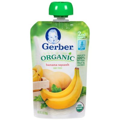 Gerber® 2nd Foods® Organic Banana & Squash Puree Pouch 3.5 oz. - buybuy ...