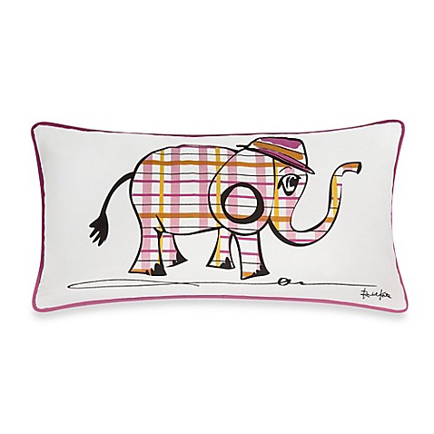 Rachel Kate Punk Rock Animal Girls Elephant Oblong Throw Pillow - Bed Bath & Beyond
