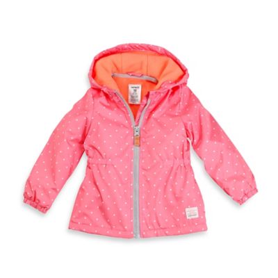 Carter's® Midweight Fleece-Lined Jacket in Pink Polka Dot - buybuy BABY