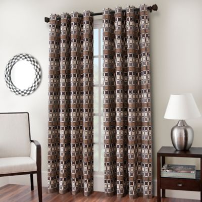 Cadence Chenille Jacquard Window Curtain Panel - Bed Bath ...