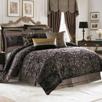 croscill bedding sets comforter selena couture vuitton louis reversible gucci purple collections luxury canada discontinued amethyst bedbathandbeyond gold damask bedroom