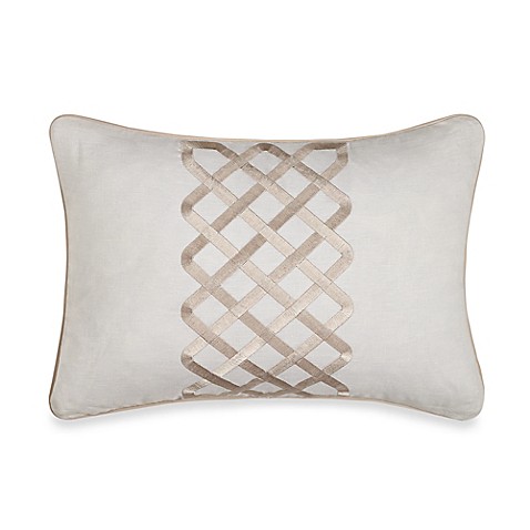 Wamsutta Collection Luxury Italian-Made Salerno Oblong Throw Pillow in Ivory - Bed Bath & Beyond