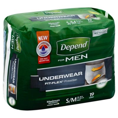 Buy Depend For Men 19-Count Small/Medium Super Plus Underwear from Bed ...