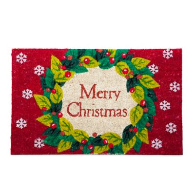 Merry Christmas 18-Inch x 28-Inch Door Mat - Bed Bath & Beyond