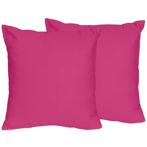 Sweet Jojo Designs Chevron Throw Pillows in Pink (Set of 2) - Bed Bath & Beyond