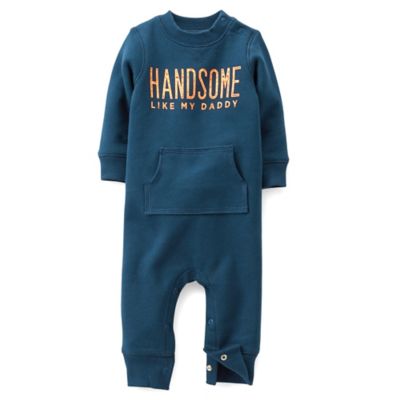 Download Carter's® Handsome Like My Daddy Fleece Romper in Navy ...