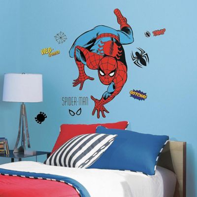 Marvel Classic Spider-Man Peel And Stick Giant Wall Decals - Bed Bath ...