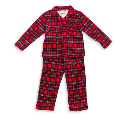 Little Me® 2-Piece Plaid PJs in Red - buybuy BABY