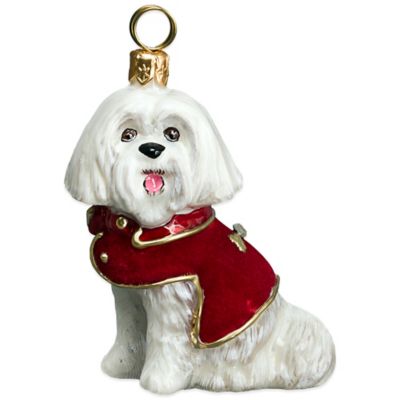 Buy Joy to the World Collectibles Diva Dog Westie wearing Checked Coat Christmas Ornament from ...