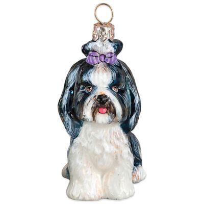 Joy to the World Collectibles Pet Set Shih Tzu with Top Knot Christmas ...