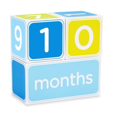 Pearhead 3-Piece Milestone Block Set in Blue