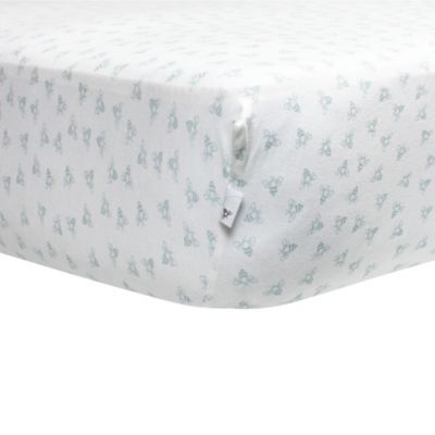 Burt39s Bees Babyreg Honeybee 100 Organic Cotton Fitted Crib Sheet in Sky
