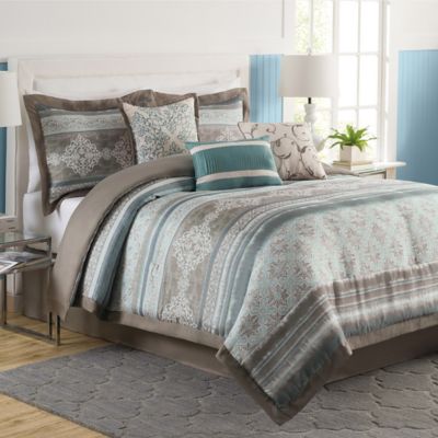 Tresco 7-Piece Comforter Set - Bed Bath & Beyond