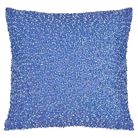 Buy Vue Beaded Square Throw Pillow in Light Blue from Bed Bath & Beyond