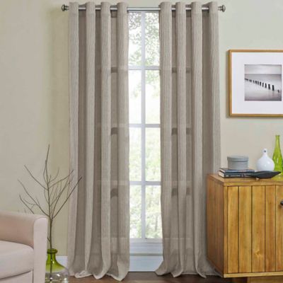 Buy Bedroom Curtains from Bed Bath & Beyond - Weston 63-Inch Grommet Top Window Curtain Panel in Taupe