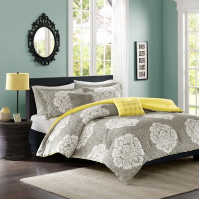 Intelligent Design Tanya King/California King Duvet Cover Set in Grey