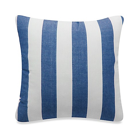 Buy Newport Montauk Square Throw Pillow in Denim Stripe from Bed Bath & Beyond