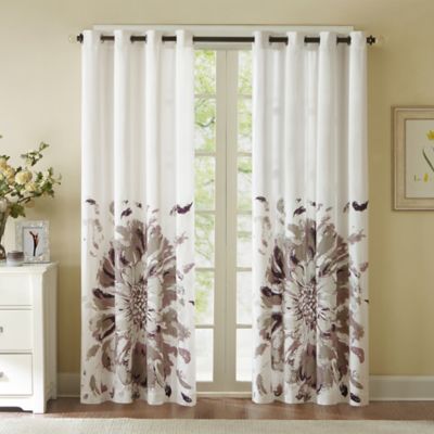Solange 84-Inch Floral Watercolor Window Curtain Panel - www ...