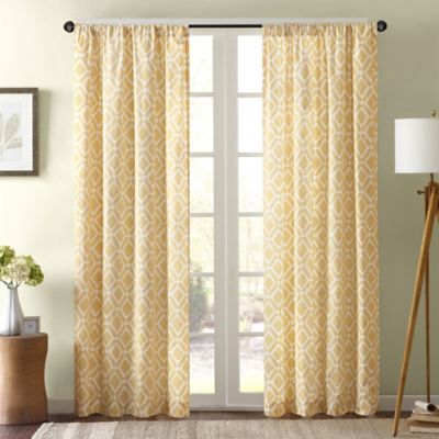 Buy Yellow Panel Curtains from Bed Bath & Beyond - Delray Diamond 42-Inch x 63-Inch Window Curtain Panel in Yellow