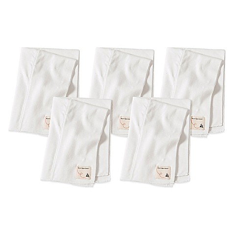 Burt's Bees Baby™ 5-Pack Organic Cotton Burp Cloths in Cloud - buybuyBaby.com