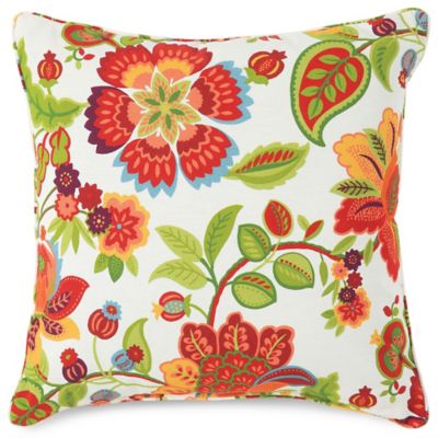 17-Inch Square Throw Pillow in Telfair Red - Bed Bath & Beyond