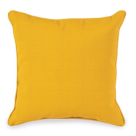 20-Inch Outdoor Square Throw Pillow in Yellow - Bed Bath & Beyond