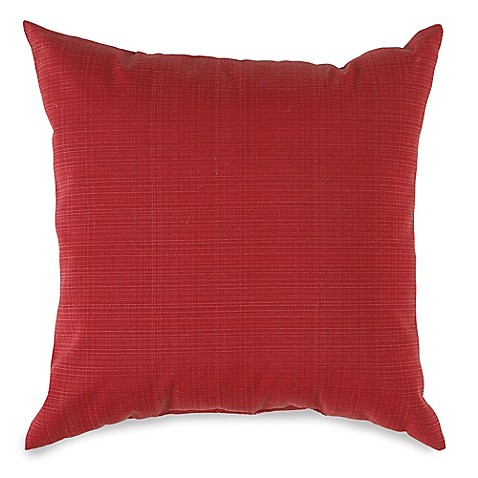 17-Inch Outdoor Square Throw Pillow in Red - Bed Bath & Beyond
