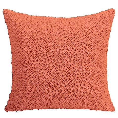 DKNY Gridlock Beaded Square Throw Pillow in Orange - Bed Bath & Beyond
