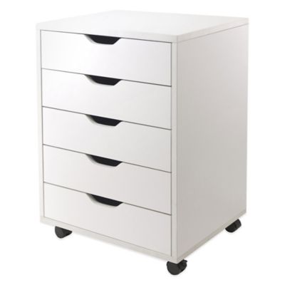 Buy Winsome Trading Halifax 5-Drawer Storage Cabinet in White from Bed ...