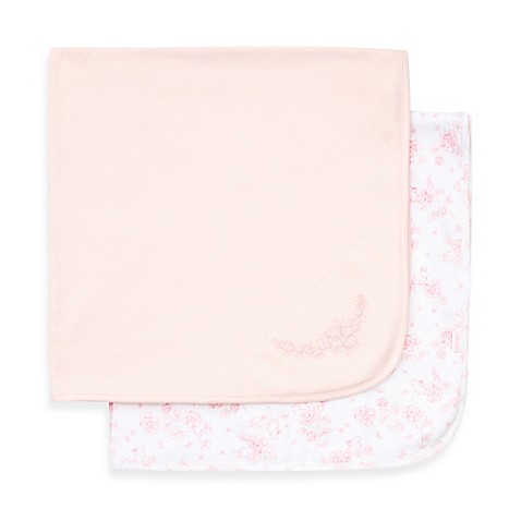 Little Me® 2-Pack Sweet Receiving Blanket in Pink/Floral - buybuy BABY