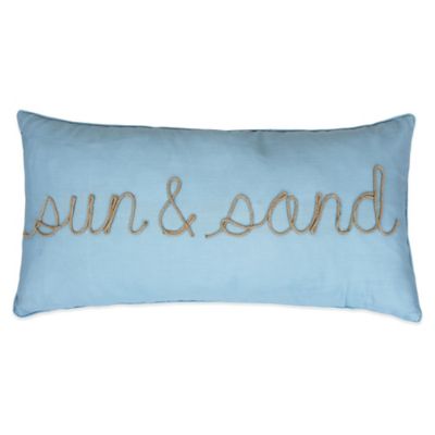 Sun & Sand Oblong Throw Pillow in Spa Blue - www.BedBathandBeyond.com