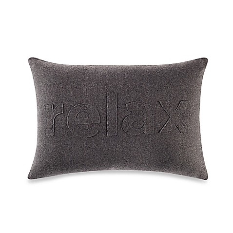 Kenneth Cole Reaction Home Element Relax Oblong Throw Pillow in Grey Mist - Bed Bath & Beyond