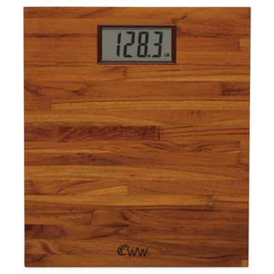 Weight Watchers® by Conair™ Teak Digital Bathroom Scale 