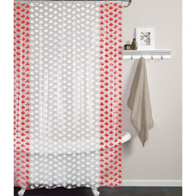 Buy Clear Vinyl Shower Curtains from Bed Bath & Beyond - Maple PEVA Shower Curtain