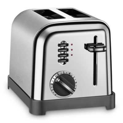 Cuisinart® 2-Slice Toaster in Brushed Stainless Steel/Black - Bed Bath ...