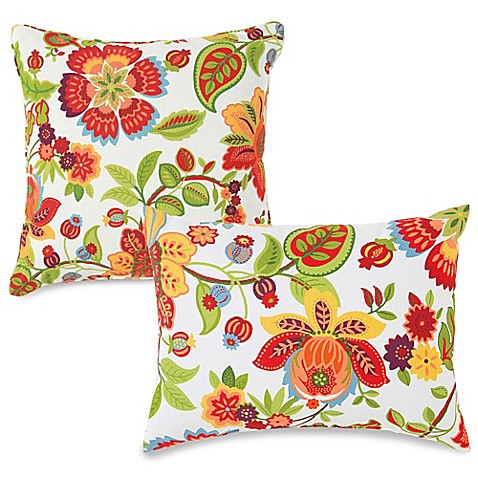 Outdoor Throw Pillows in Telfair Red - Bed Bath & Beyond