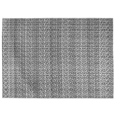 Rogue Woven Reversible Placemat in Black/Silver - Bed Bath & Beyond